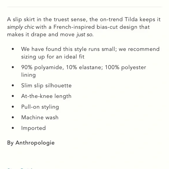 *Anthropologie The Tilda Knee Length Slip Skirt: Lace Pencil Edition - Picture 4 of 4